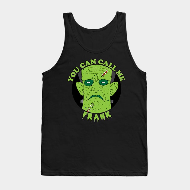 Funny Frankenstein Monster Frank Tank Top by HotHibiscus